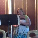 Performing Rhapsody by Willson Osborne at a Sigma Alpha Iota Musicale